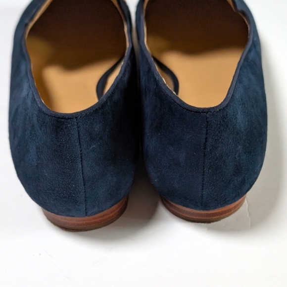 Talbots Ryan Loafers Flats Shoes Women 9 Navy Suede Dachshund Dog Embroidered - Picture 7 of 8